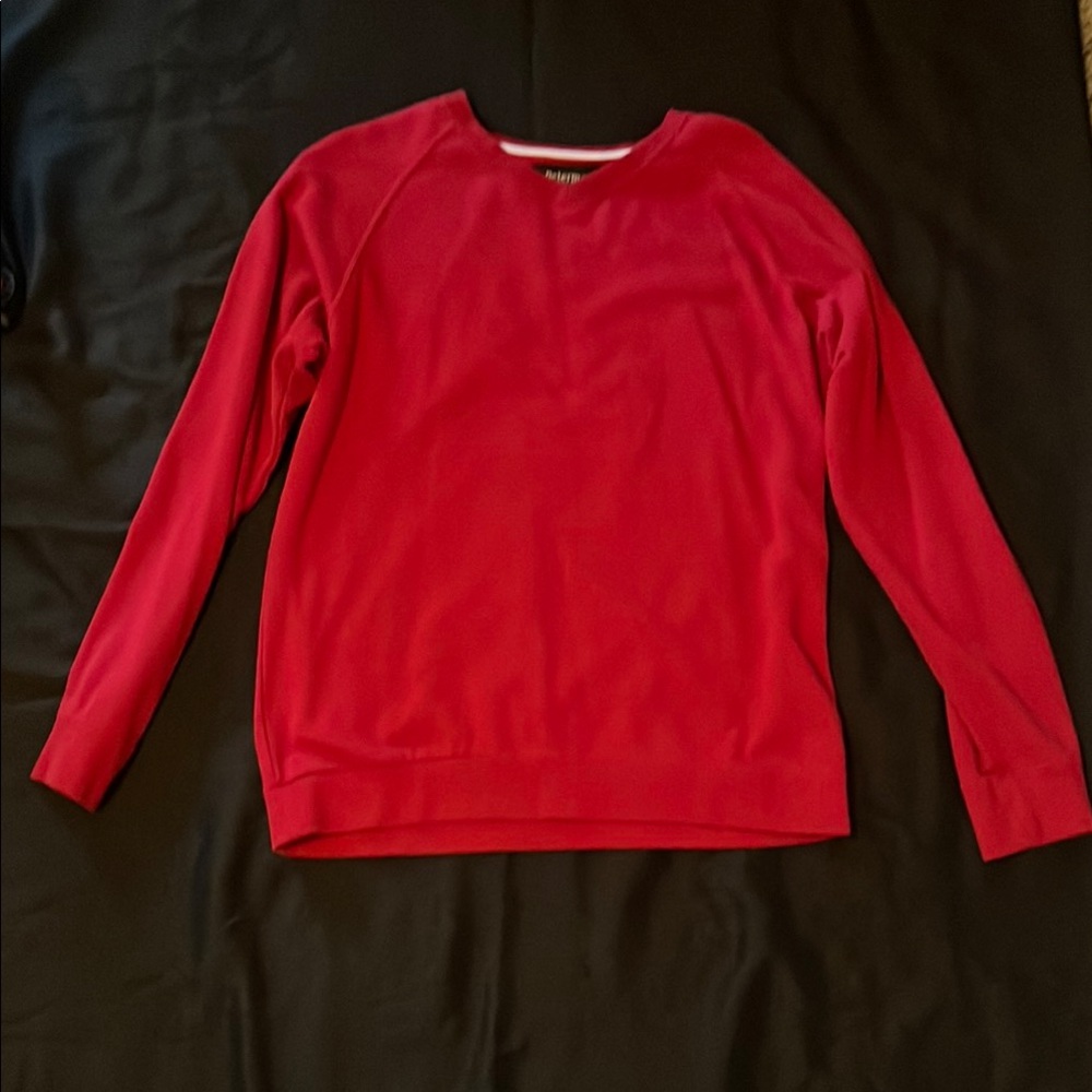 J. Peterman Vibrant Red Light weight Crew Neck Sweater